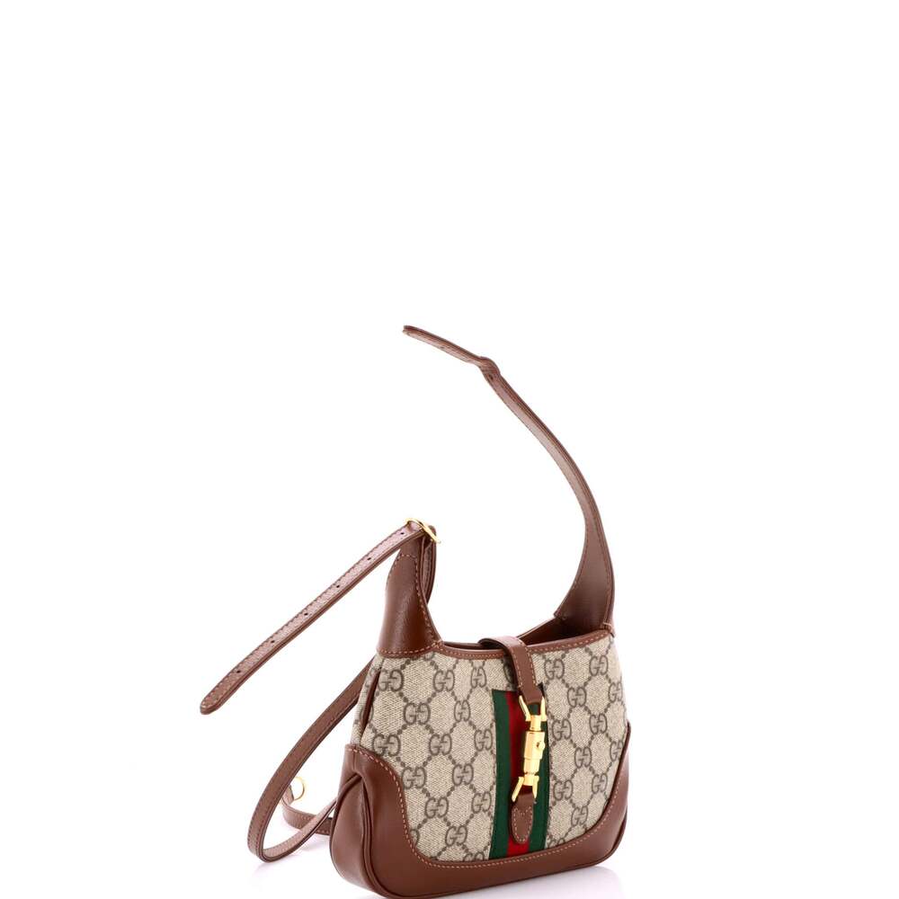 Gucci Jackie Hobo Gg Coated Canvas Mini #224305G16B - Picture 2 of 7